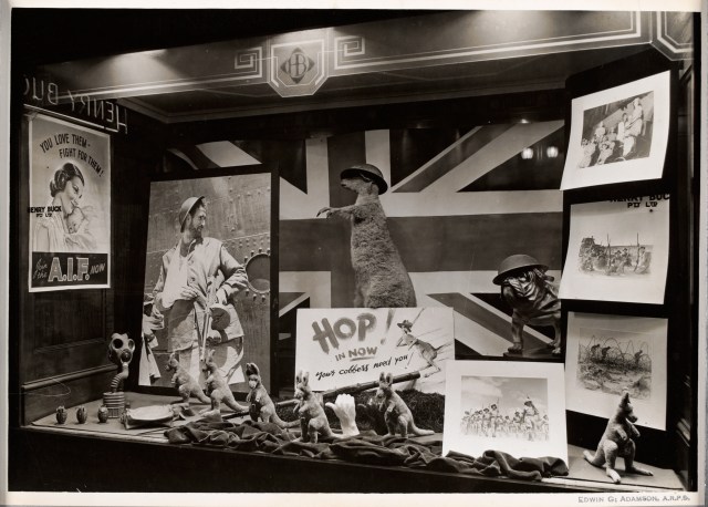 Patriotic window display, Melbourne.