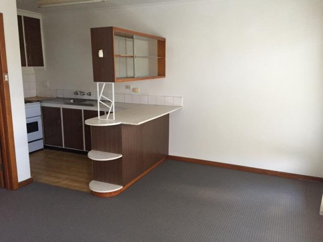 This retro kitchen would absolutely be worth missing work for, except for the no pets rule.