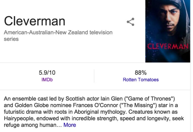 An ensemble cast led by Scottish actor Iain Glen ("Game of Thrones") and Golden Globe nominee Frances O'Connor ("The Missing") star in a futuristic drama with roots in Aboriginal mythology. Creatures known as Hairypeople, endowed with incredible strength, speed and longevity, seek refuge among human…