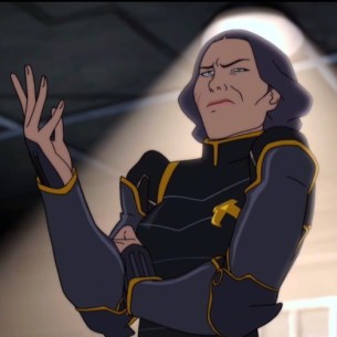 Image: Screencap from Legend of Korra - Lin Beifong throws her hand up in disbelief, a look of irritation and confusion on her face.